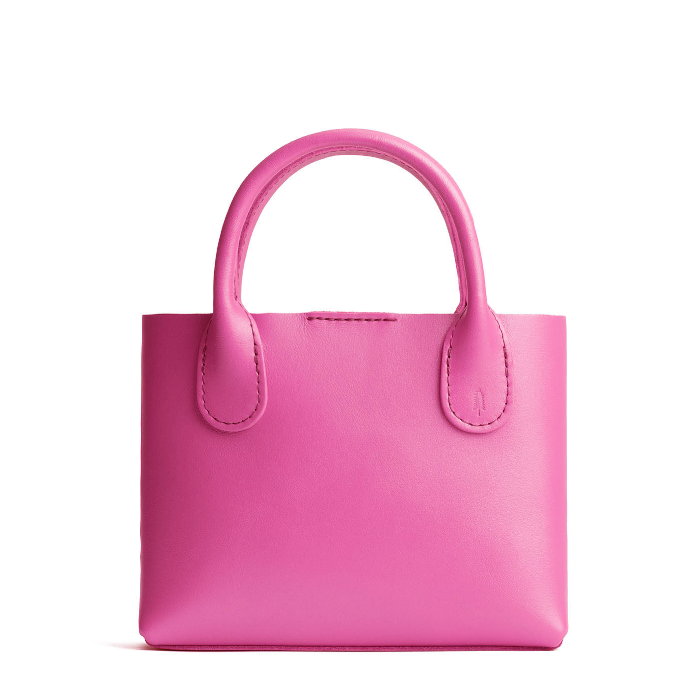 Lip Gloss*Small | Petite tote purse with structured leather handles and crossbody strap