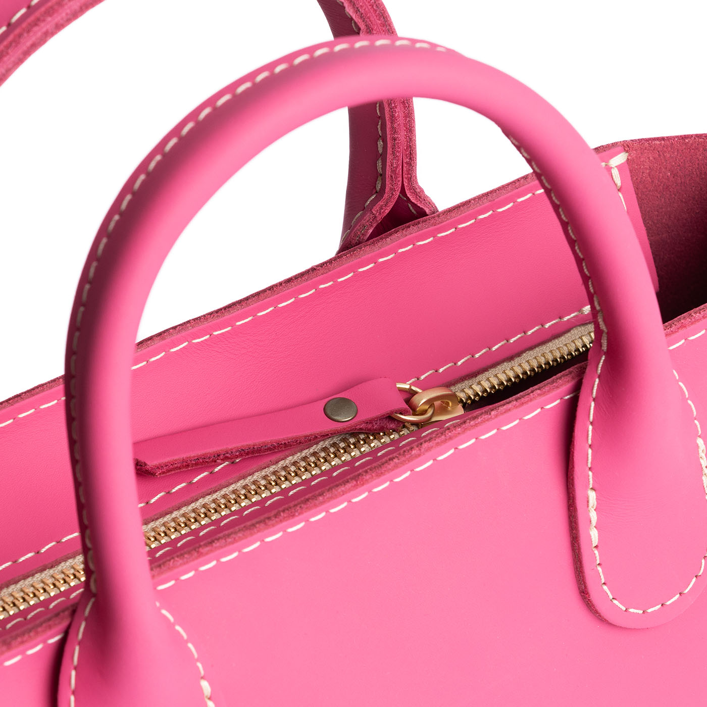 Margot*ANY*Zipper | Petite tote purse with structured leather handles and crossbody strap