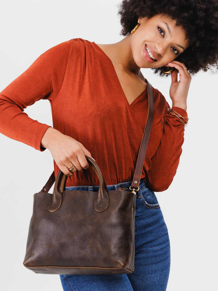 Portland Leather buy Goods Cranberry Crossbody