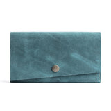 Aqua | Leather wallet with snap closure