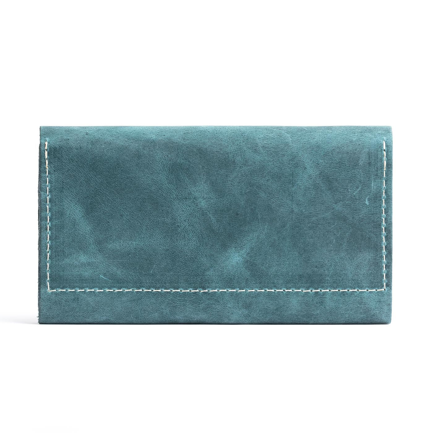 Aqua | Backside of leather wallet