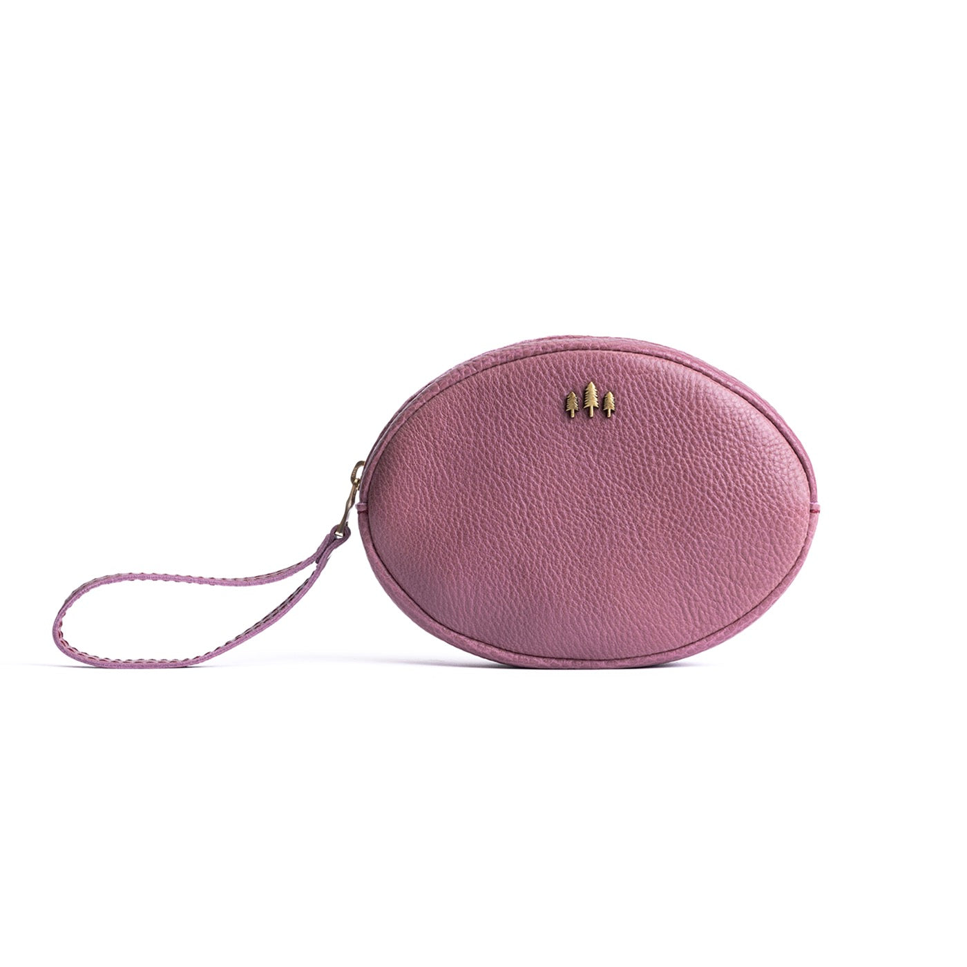 Kyoto*Large | Oval shaped pouch with zipper and wristlet strap