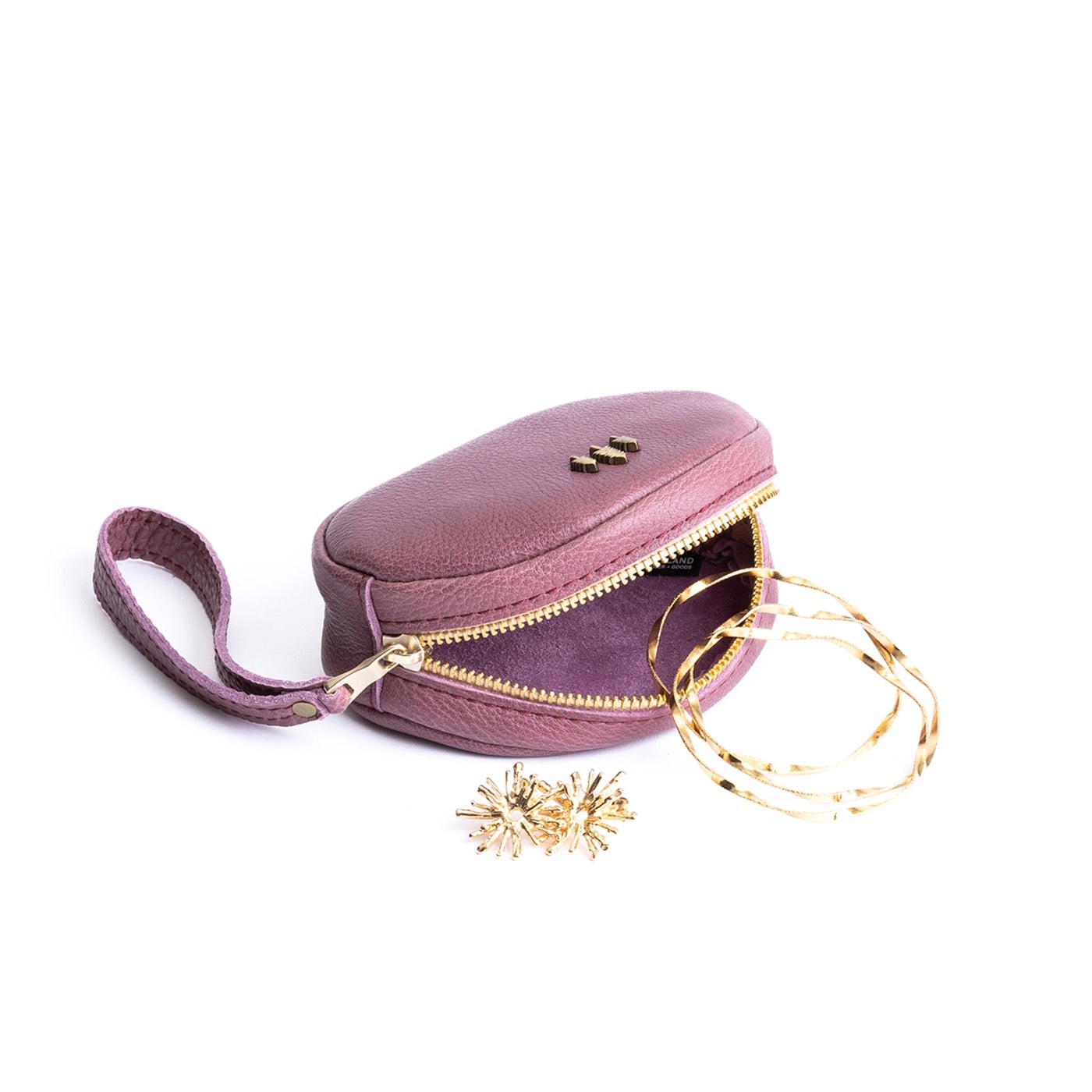 Kyoto*Small | Oval shaped pouch with zipper and wristlet strap