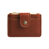 Nutmeg | Compact wallet with snap closure and zippered pouch