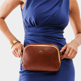 Nutmeg | Model wearing sling bag on waist