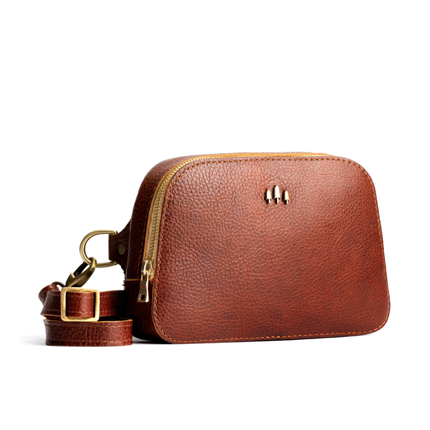 Nutmeg | Rectangular sling bag with zipper and tree logo