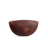 Timber Large | Half circle shaped leather zip pouch