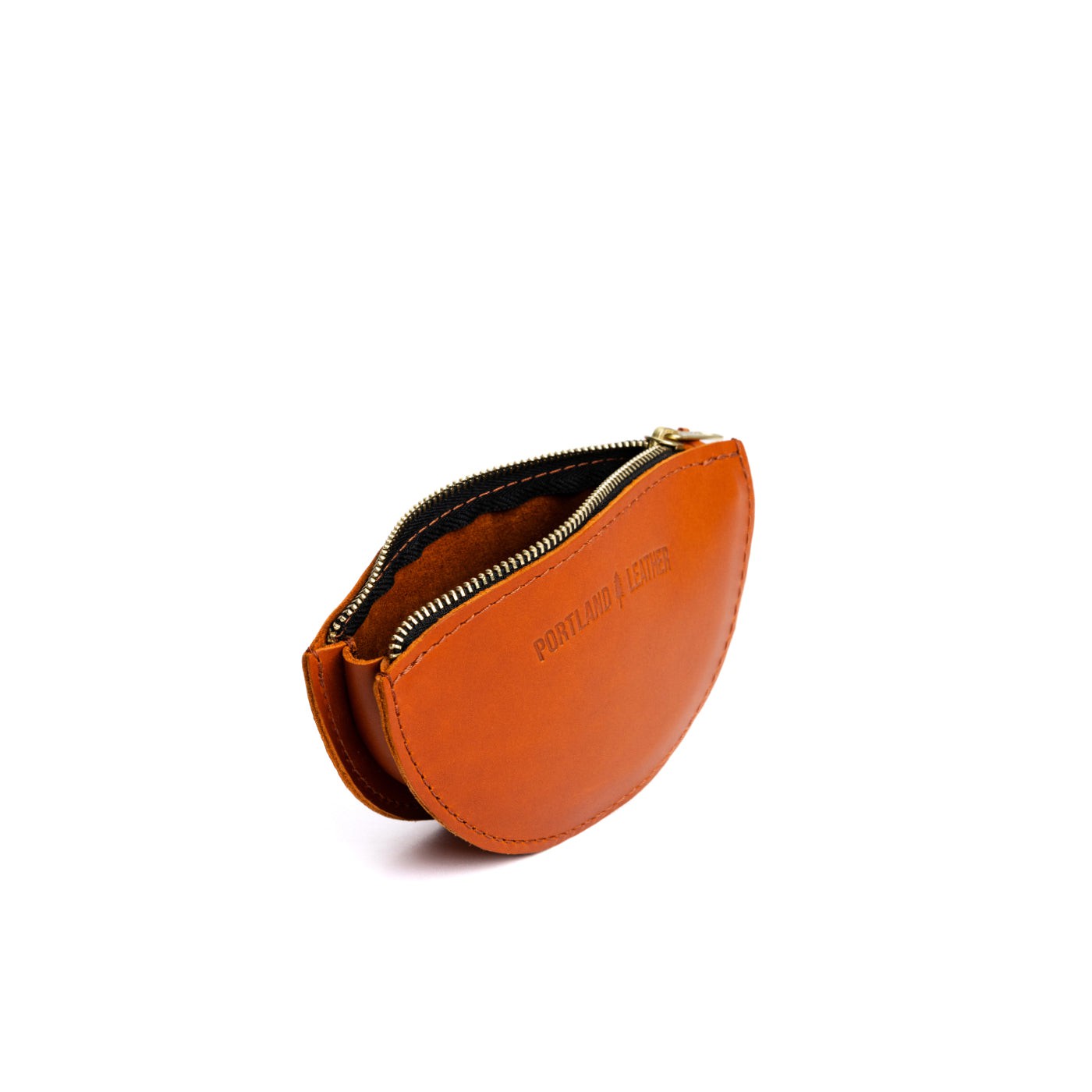 Tuscany*Small | Half circle shaped leather zip pouch