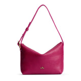 Cosmo Small | Petite slouchy leather shoulder bag with zipper opening and three metal tree emblems