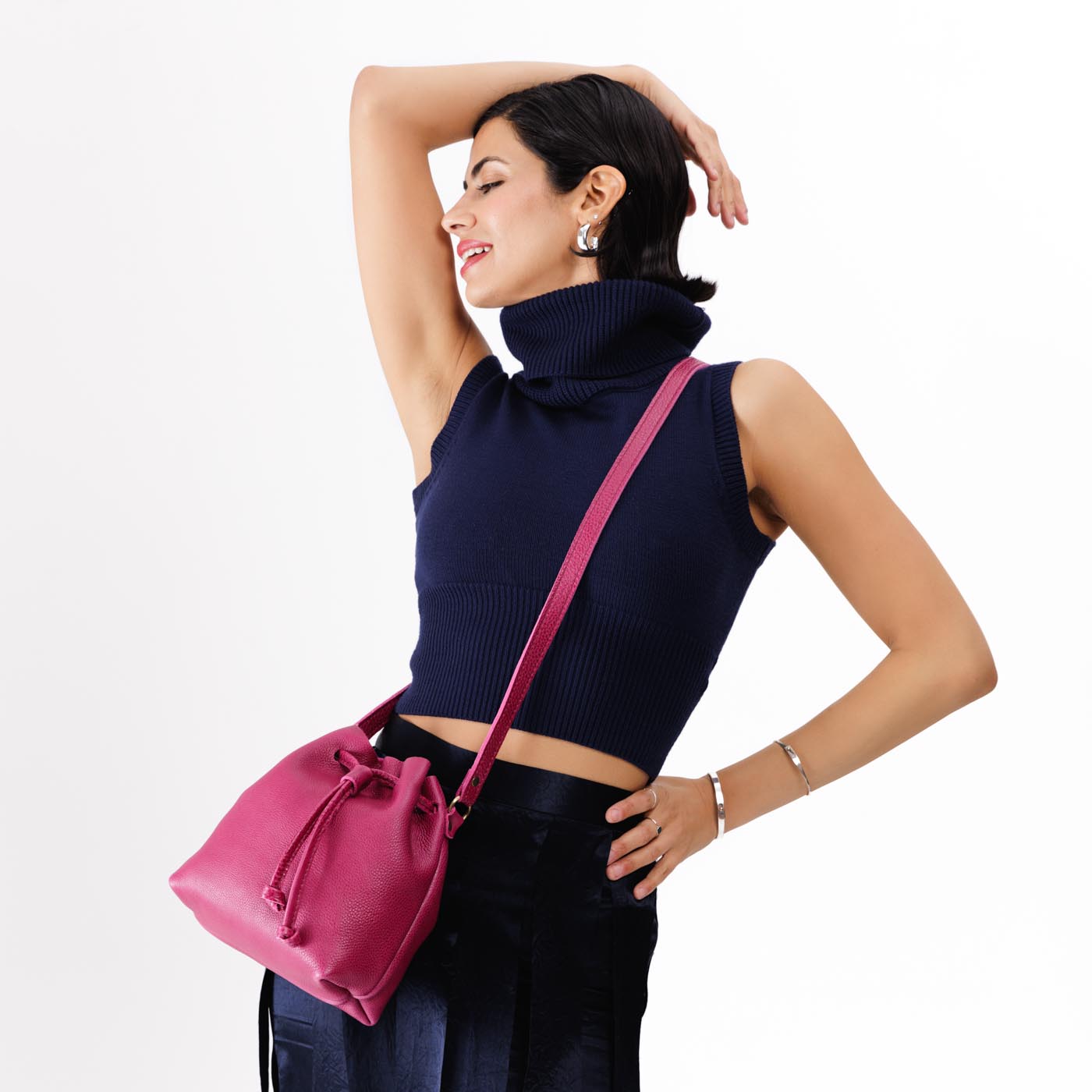 Cosmo*Small | Slouchy crossbody bag with drawstring closure