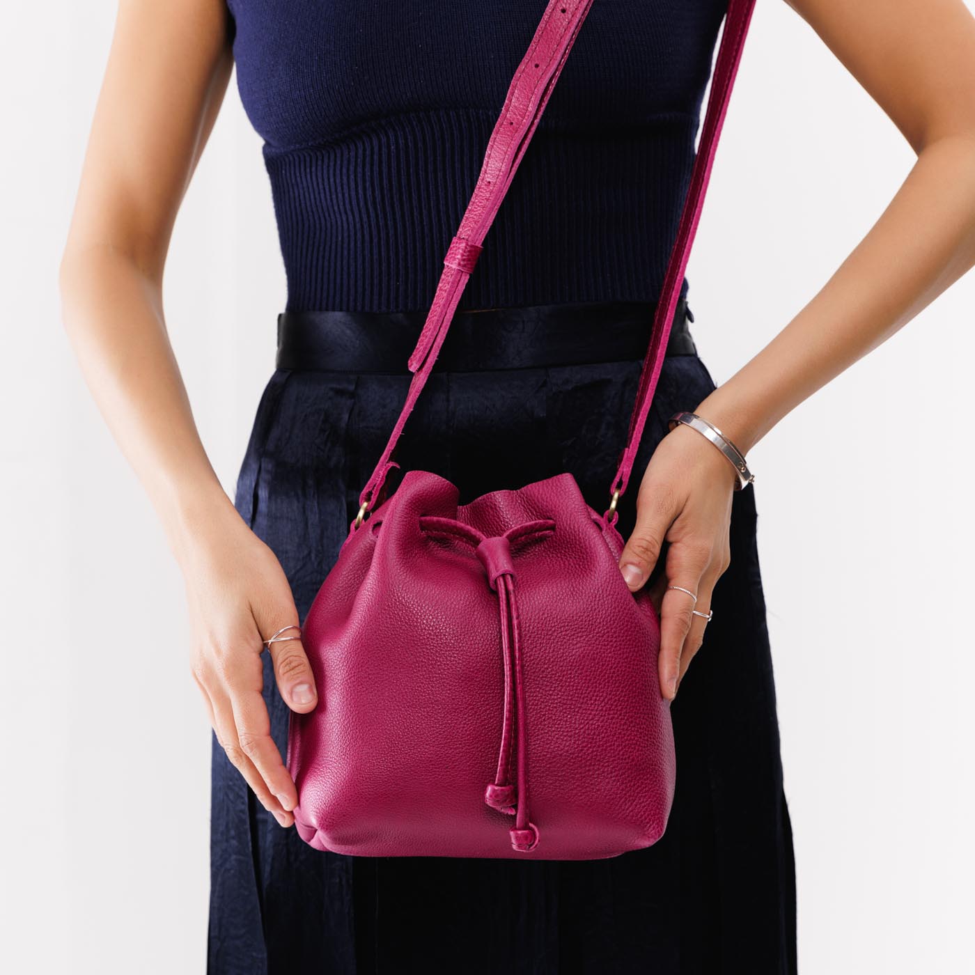 Cosmo*Small | Slouchy crossbody bag with drawstring closure