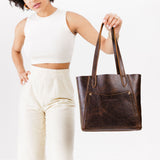 Coldbrew Small | Slim tote bag with dual shoulder straps and interior and exterior pockets