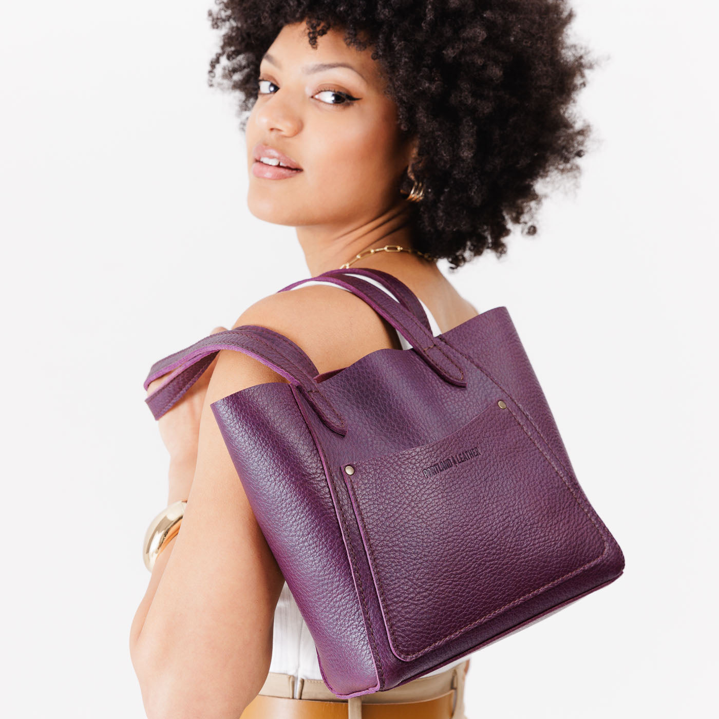 Portland Leather goods violet good tote