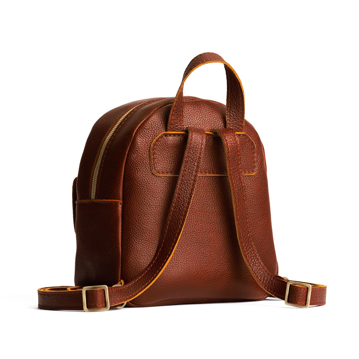 Nutmeg | Small zip backpack with snap front pocket