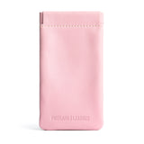 Vintage Pink | Leather glasses case with hidden metal spring closure