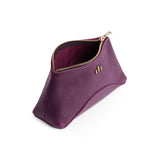 Plum | Rectangular makeup bag pouch with top zipper