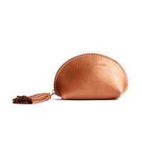 All Color: Hava | Small leather zippered pouch with tassel