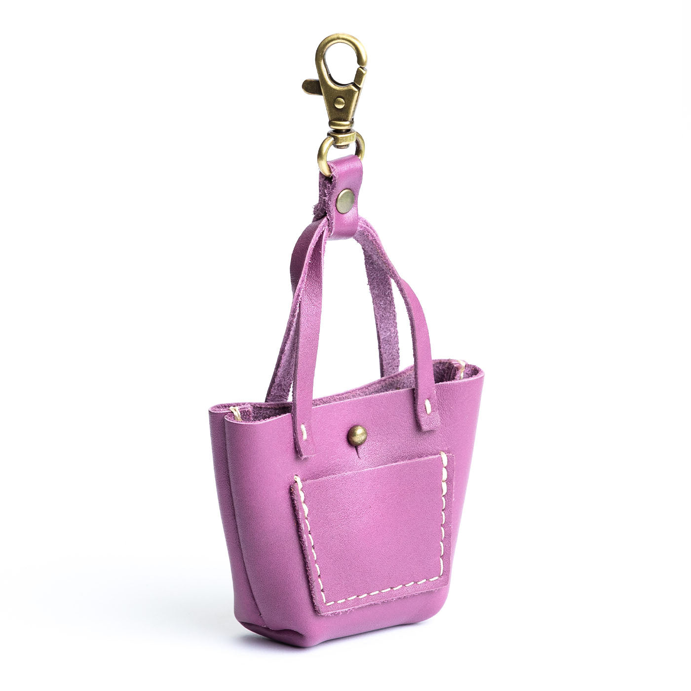 All Color: Sweet Pea | tiny tote purse keychain with lobster clasp and front pocket