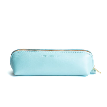 All Color: Cabo | Leather pouch with curved seams and top zipper