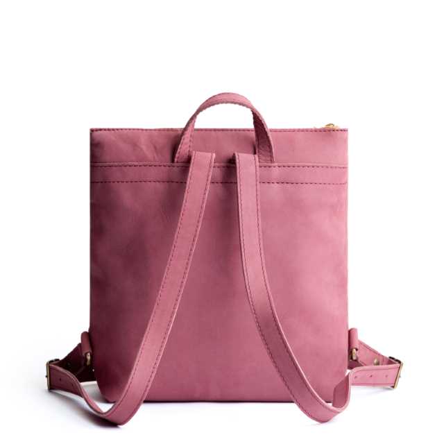 All Color: Foxglove | Square slim leather tote backpack