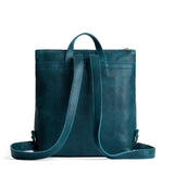 Lagoon | Square slim leather tote backpack