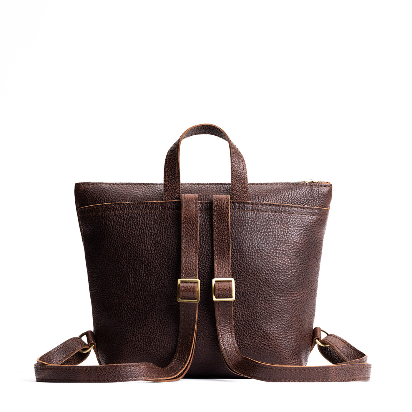 Coldbrew*Small | Small square slim leather tote backpack