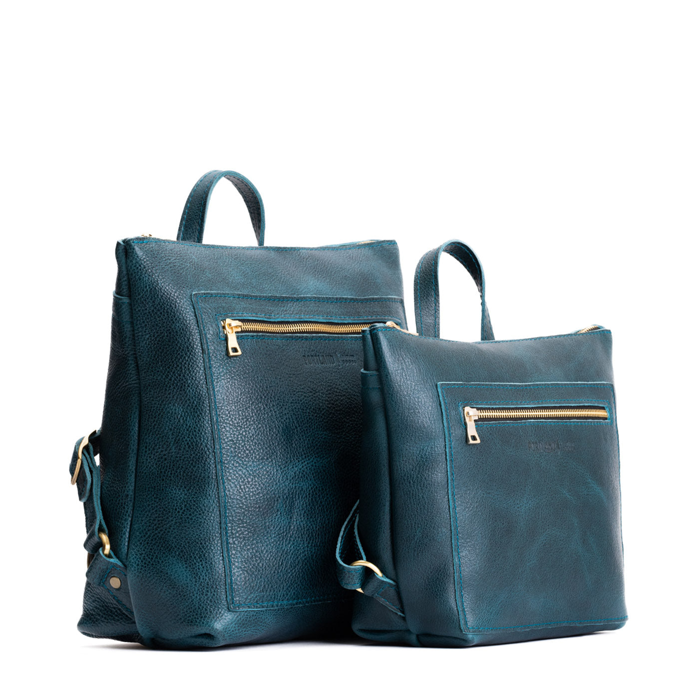 Lagoon | Side by side comparison of both sizes of Tote Backpack