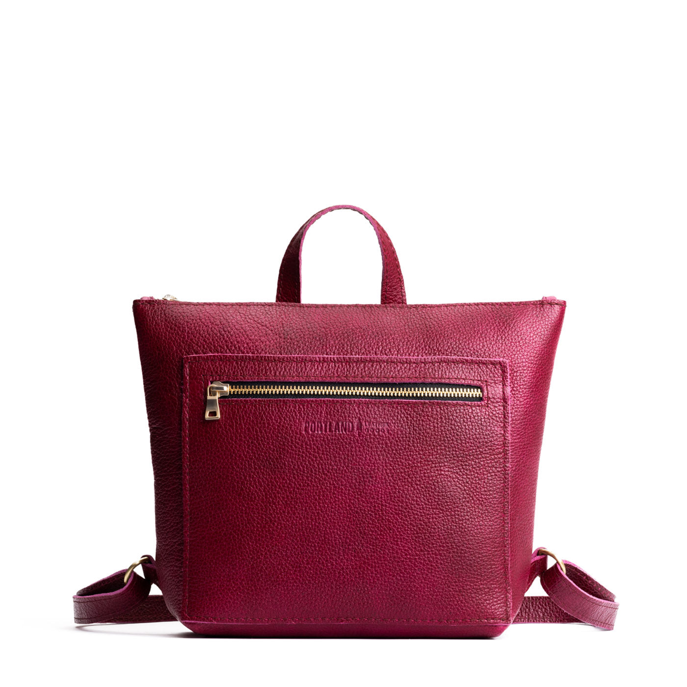 Orchid*Small | Small square slim leather tote backpack