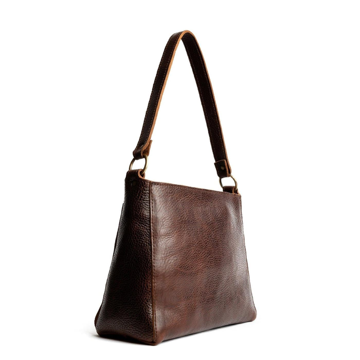 Coldbrew | Triangular shoulder bag with antiqued brass finished hardware