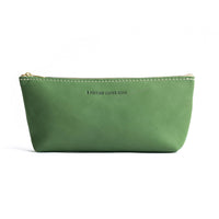 All Color: Succulent | Leather utility bag pouch with top zipper