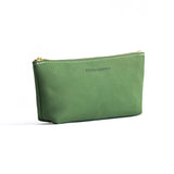 All Color: Succulent | Leather utility bag pouch with top zipper