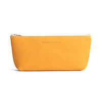 All Color: Turmeric | Leather utility bag pouch with top zipper