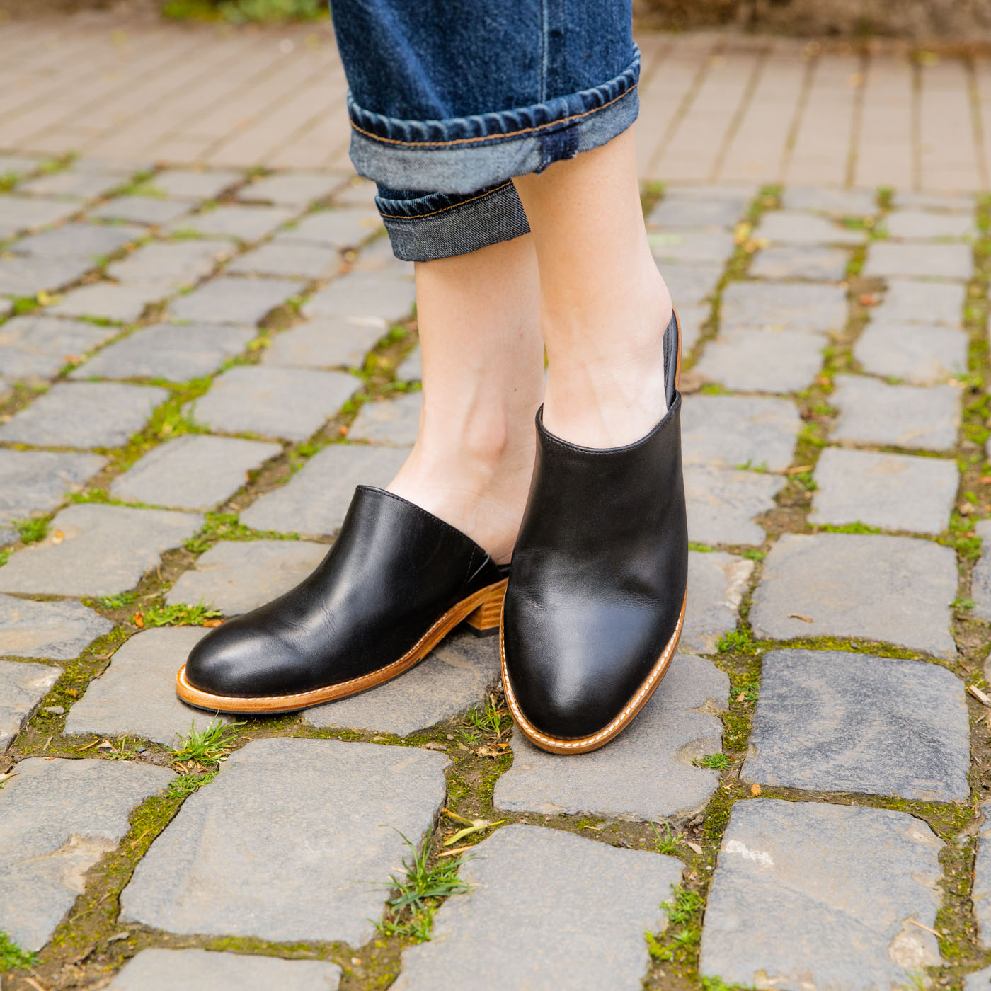 Almost Perfect Closed Toe Mule Portland Leather