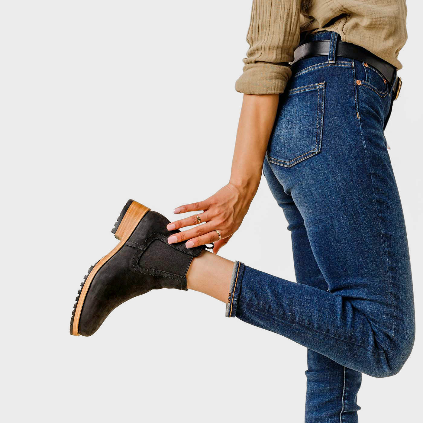 Real leather chelsea boots on sale womens