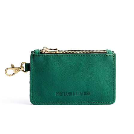 Bacalar | Leather double zip wallet with keychain clasp