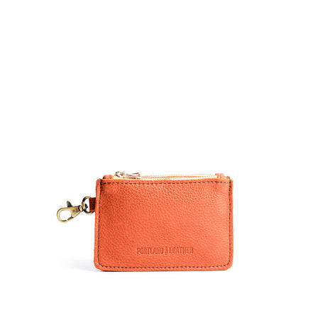 Koi | Leather double zip wallet with keychain clasp