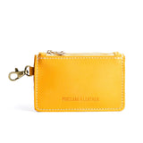 Sunflower | Leather double zip wallet with keychain clasp