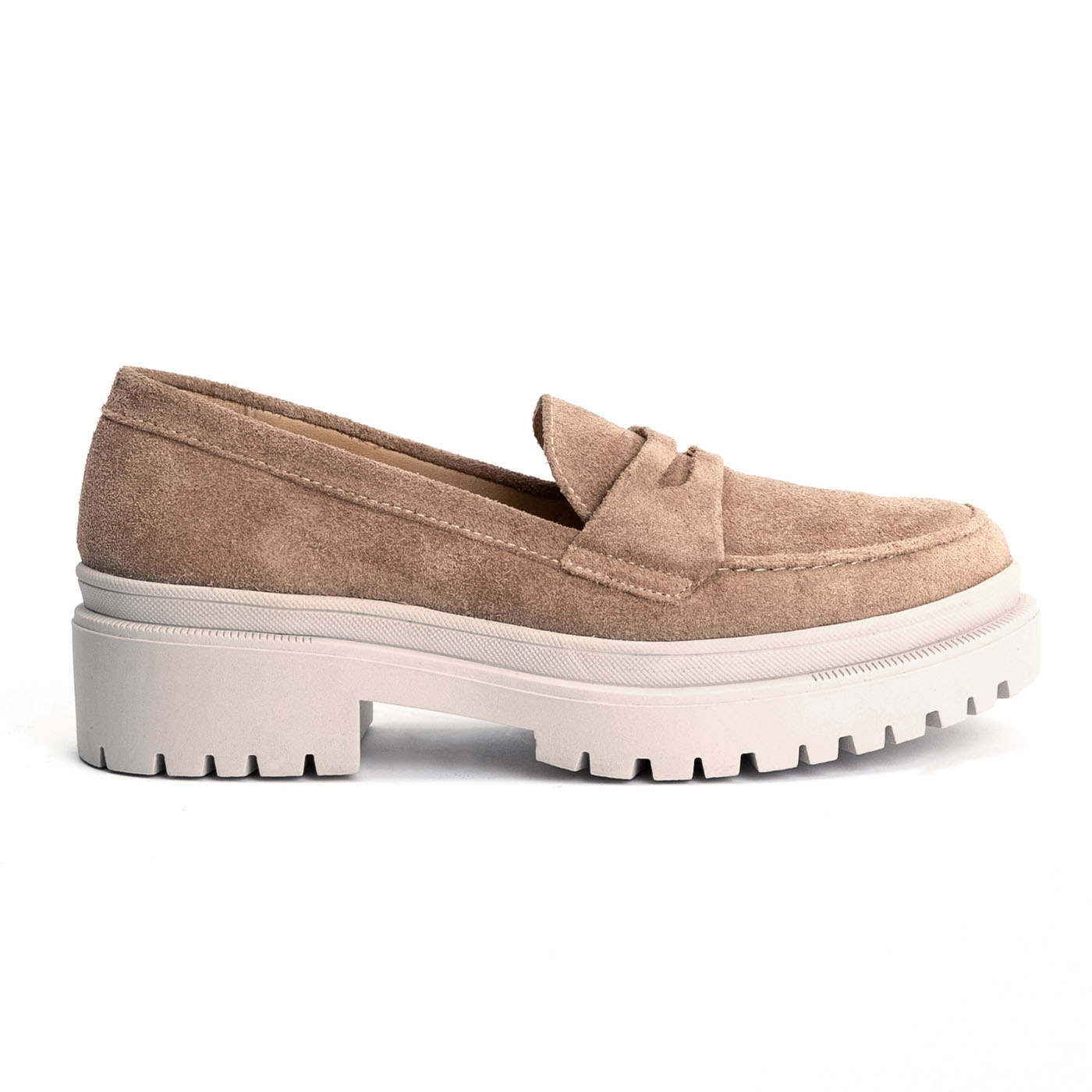 Chunky hot sale suede loafers