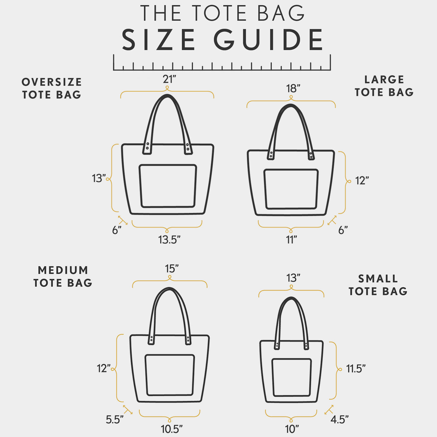 Bag sizes online