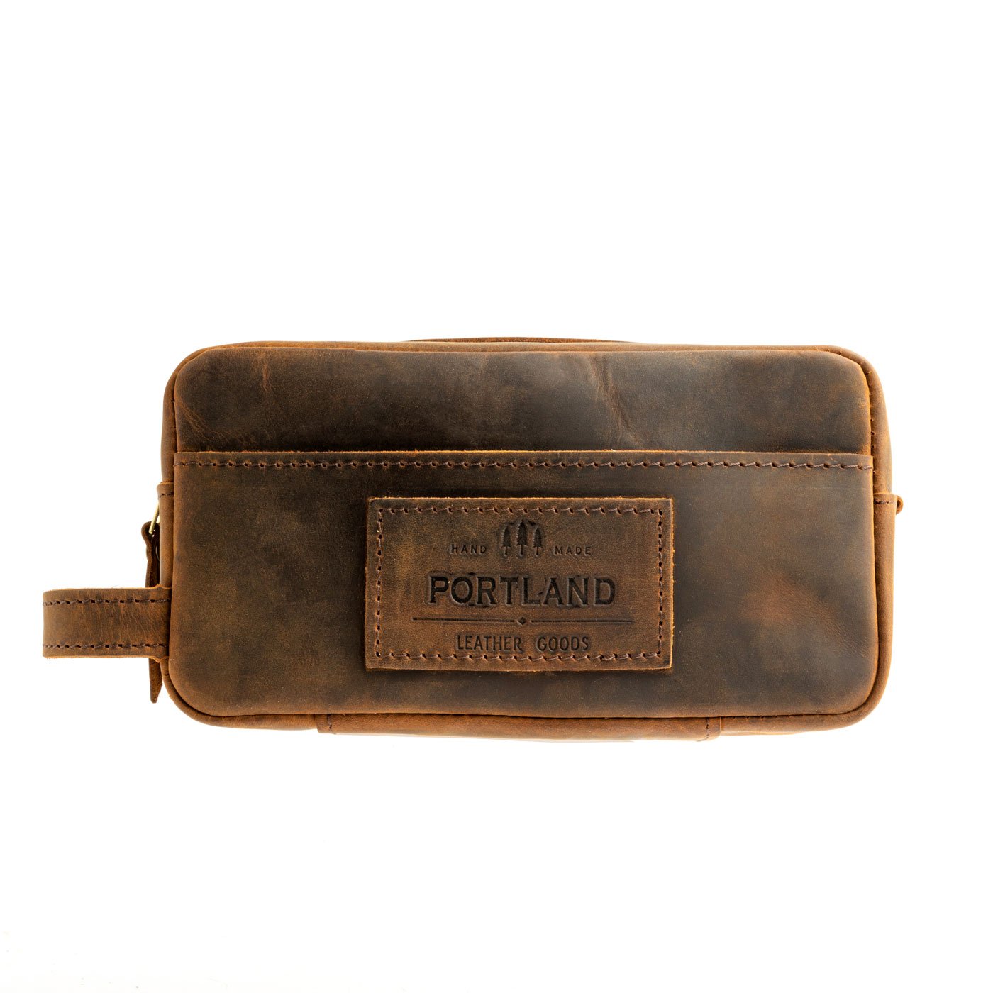 All Color: Canyon | Large rectangular leather dopp kit