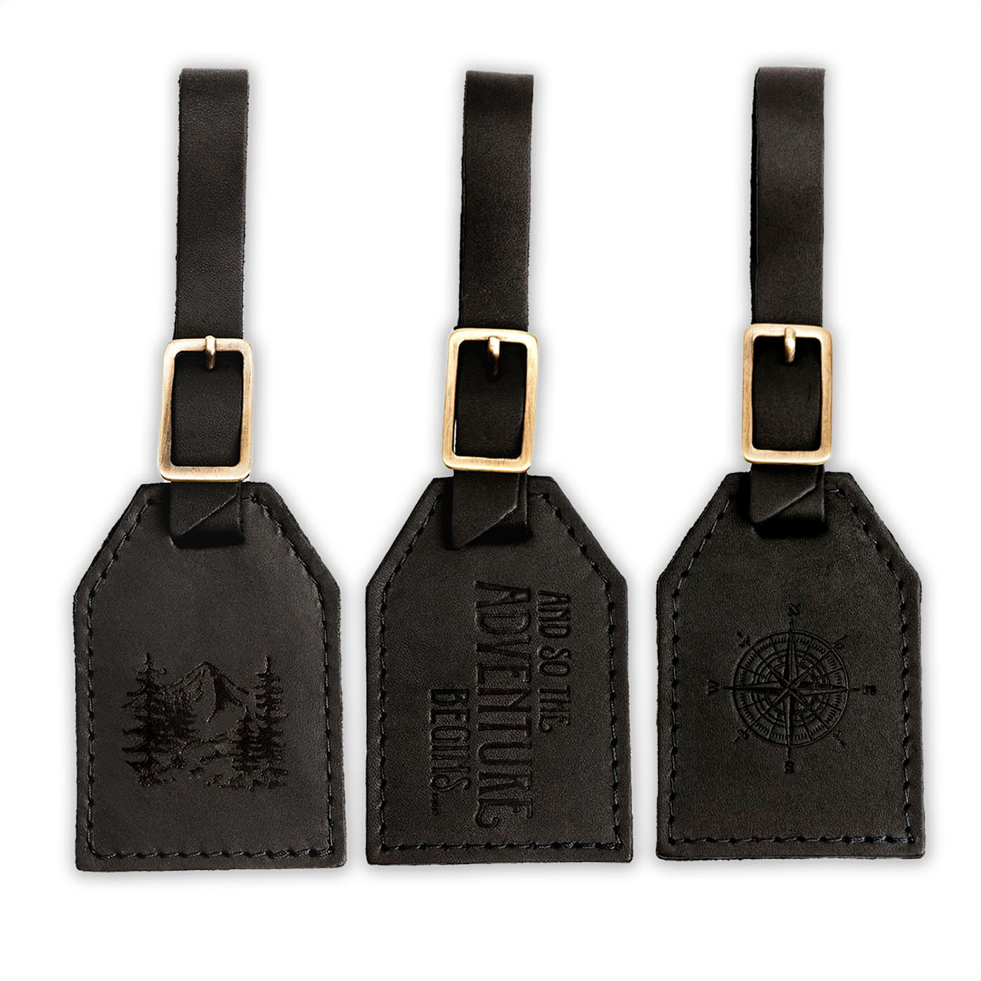 Lewis N. Clark Leather Luggage Tag - Black, 3 x 2 Inch - Ralphs
