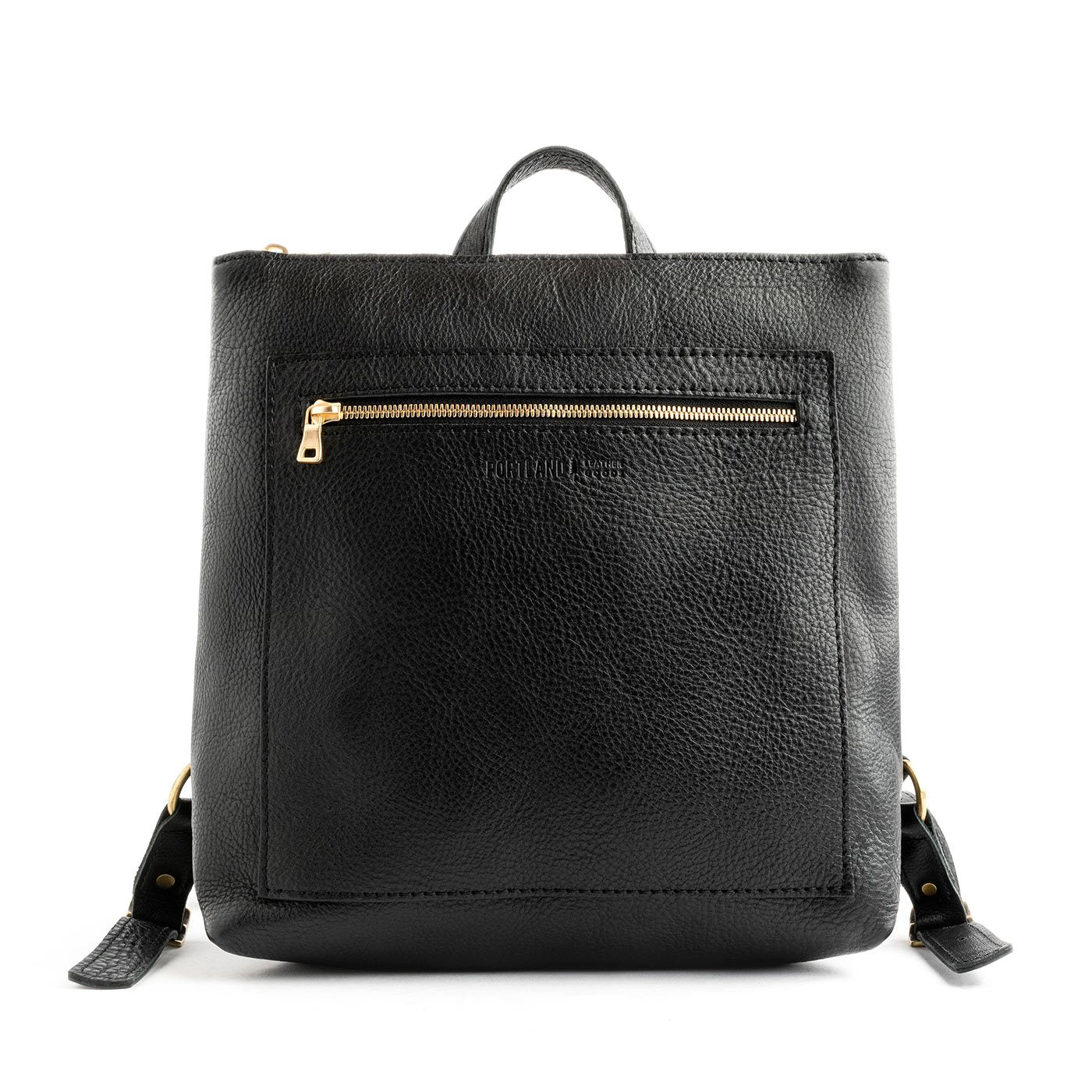 Leather shop tote backpack