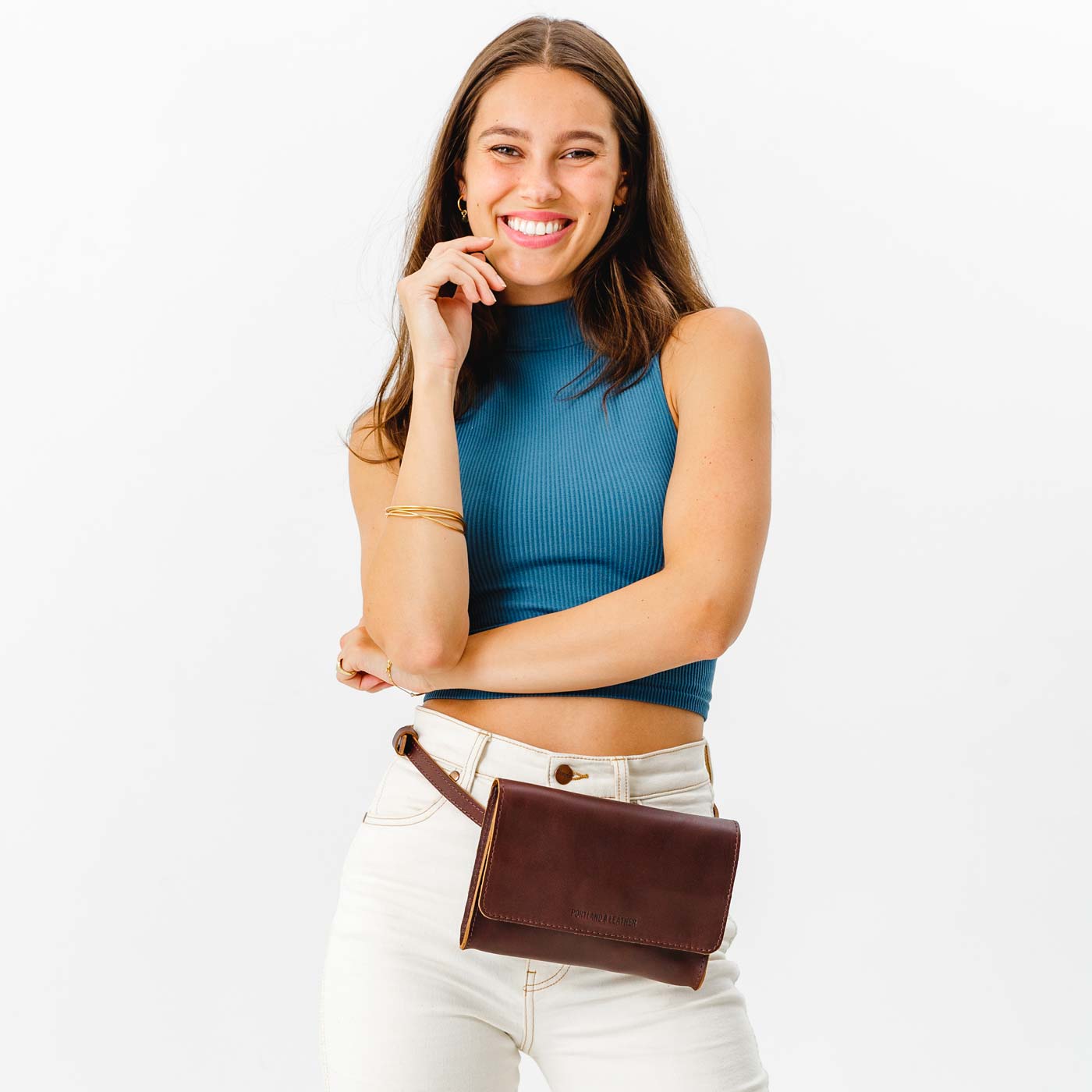 Portland Leather Basic Belt Bag Cognac