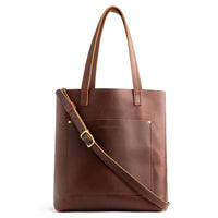  Cognac| Medium Tote with dual shoulder straps and crossbody strap