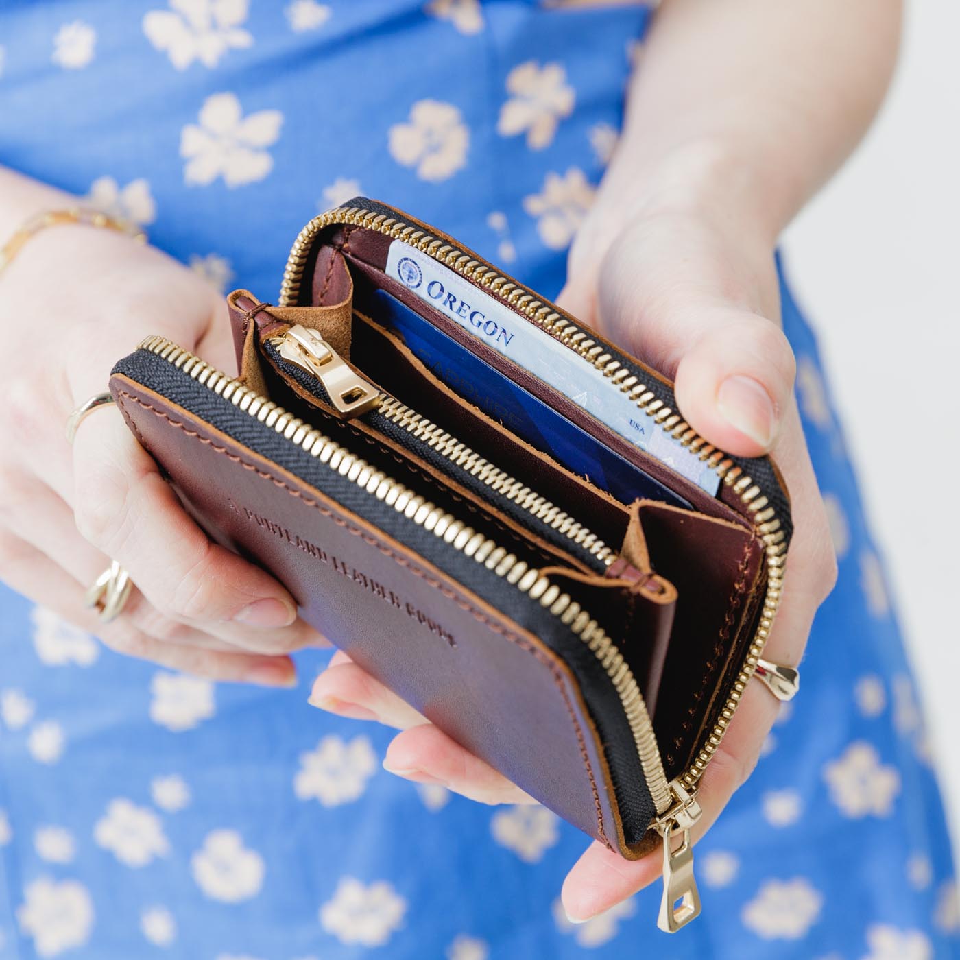 Napa Leather RFID Ladies French Bi Fold Wallet w Snap ID, CC, Coin Purse