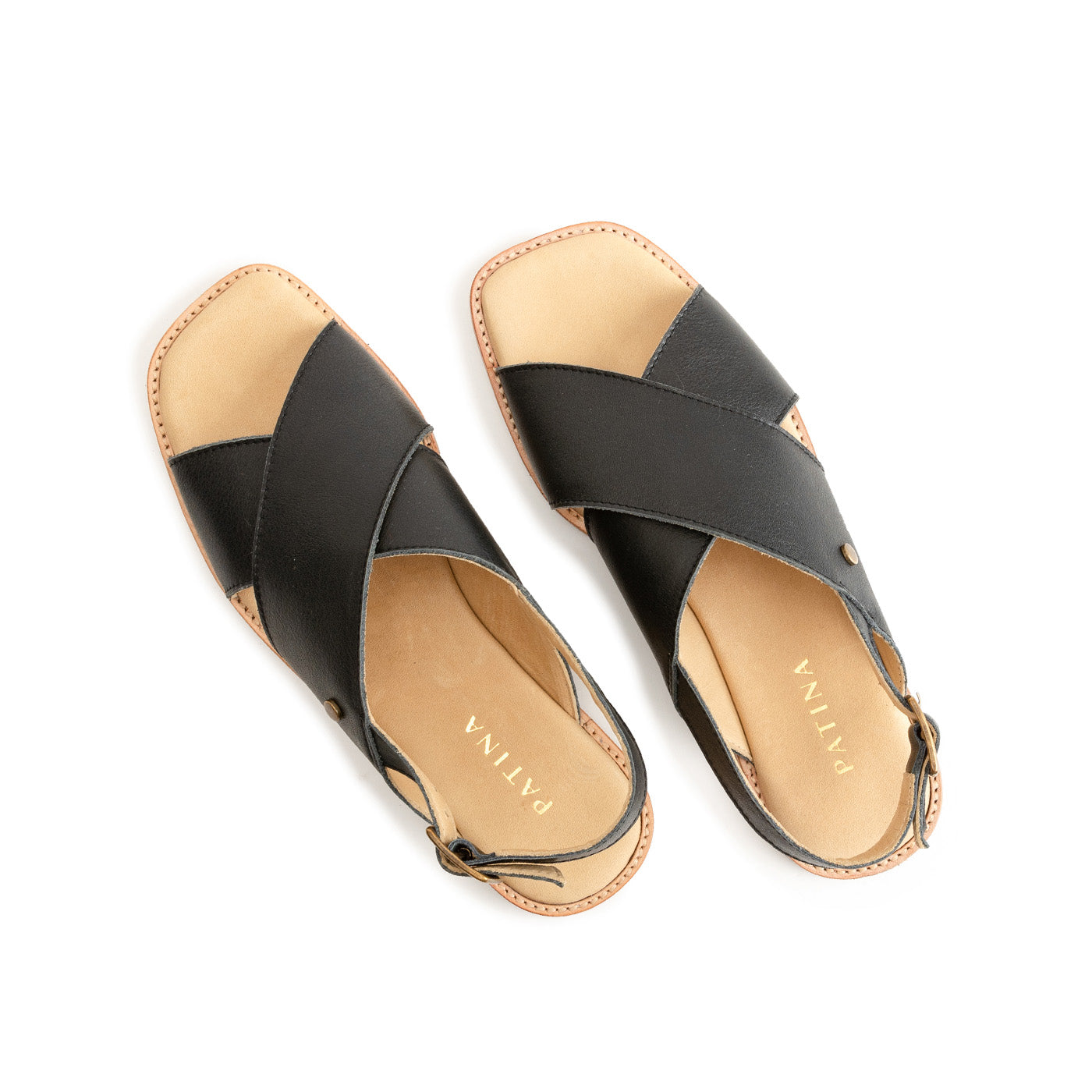 White Criss-Cross Strap Sandals · Filly Flair