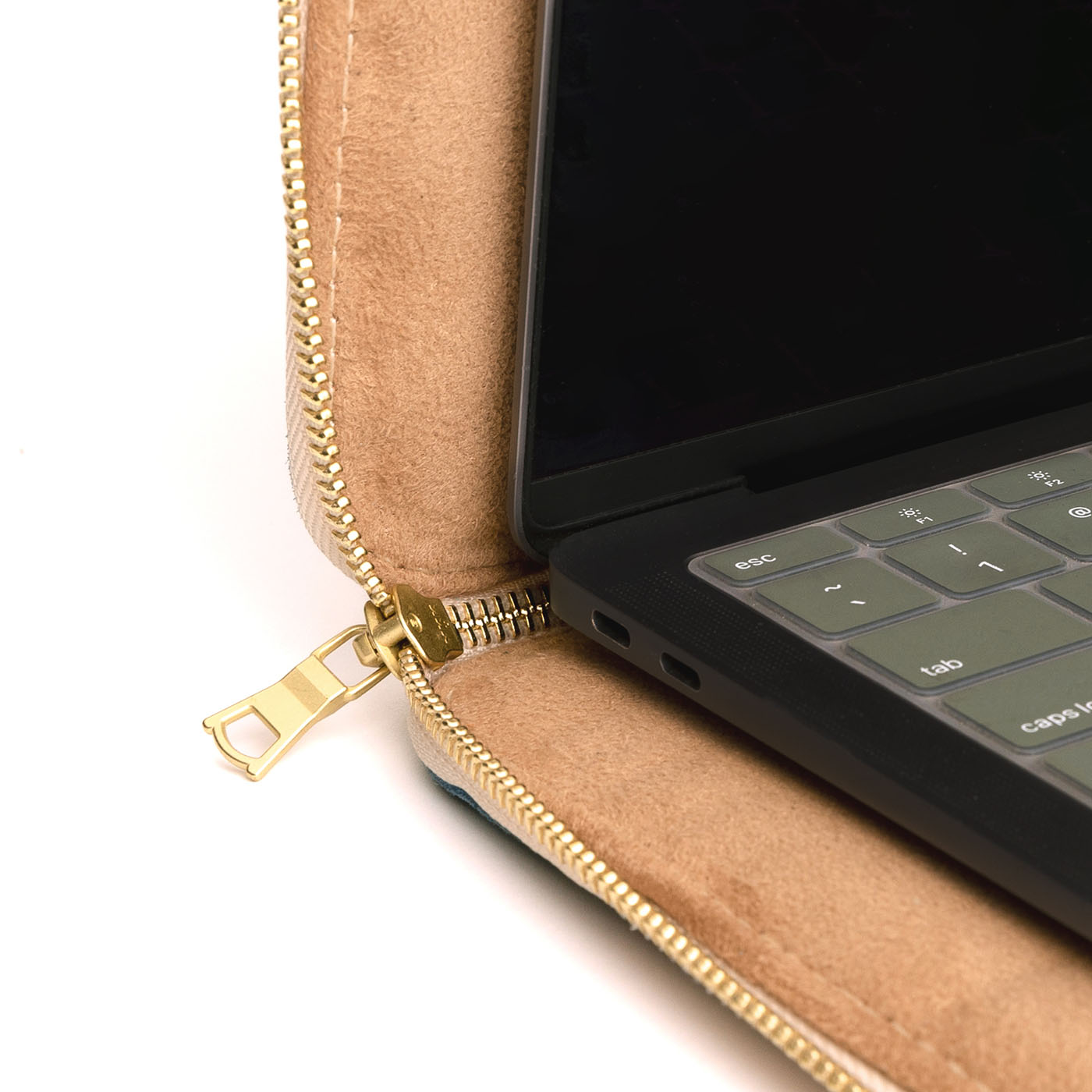 Double Zip MacBook Case, Honey