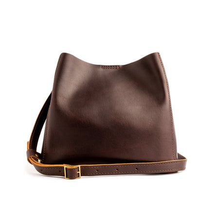  Grizzly | symmetrical bucket bag with latch closure and removable crossbody strap