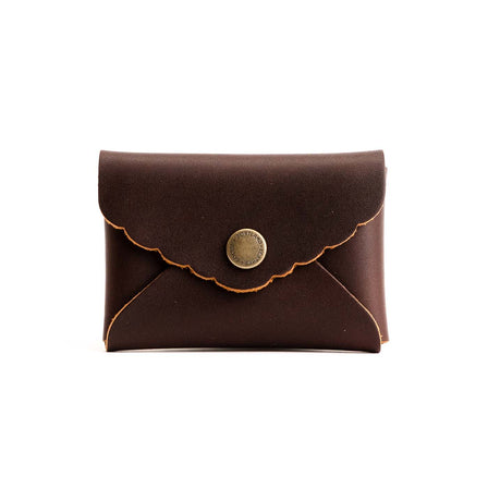 Grizzly | Small leather wallet with scalloped edge