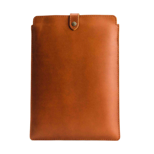 Almost Perfect' Leather Laptop Sleeve, Nutmeg